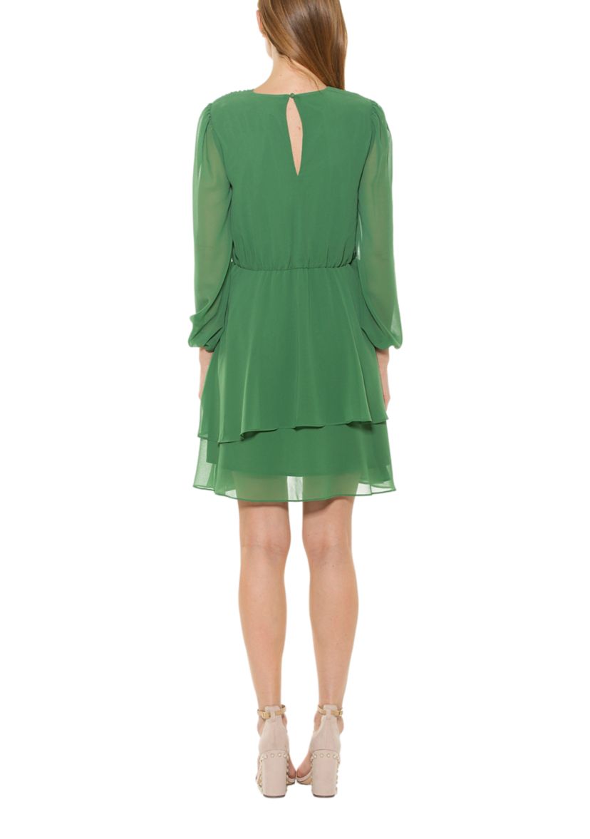 Womens Balia Dropped Waist Ruffle Dress