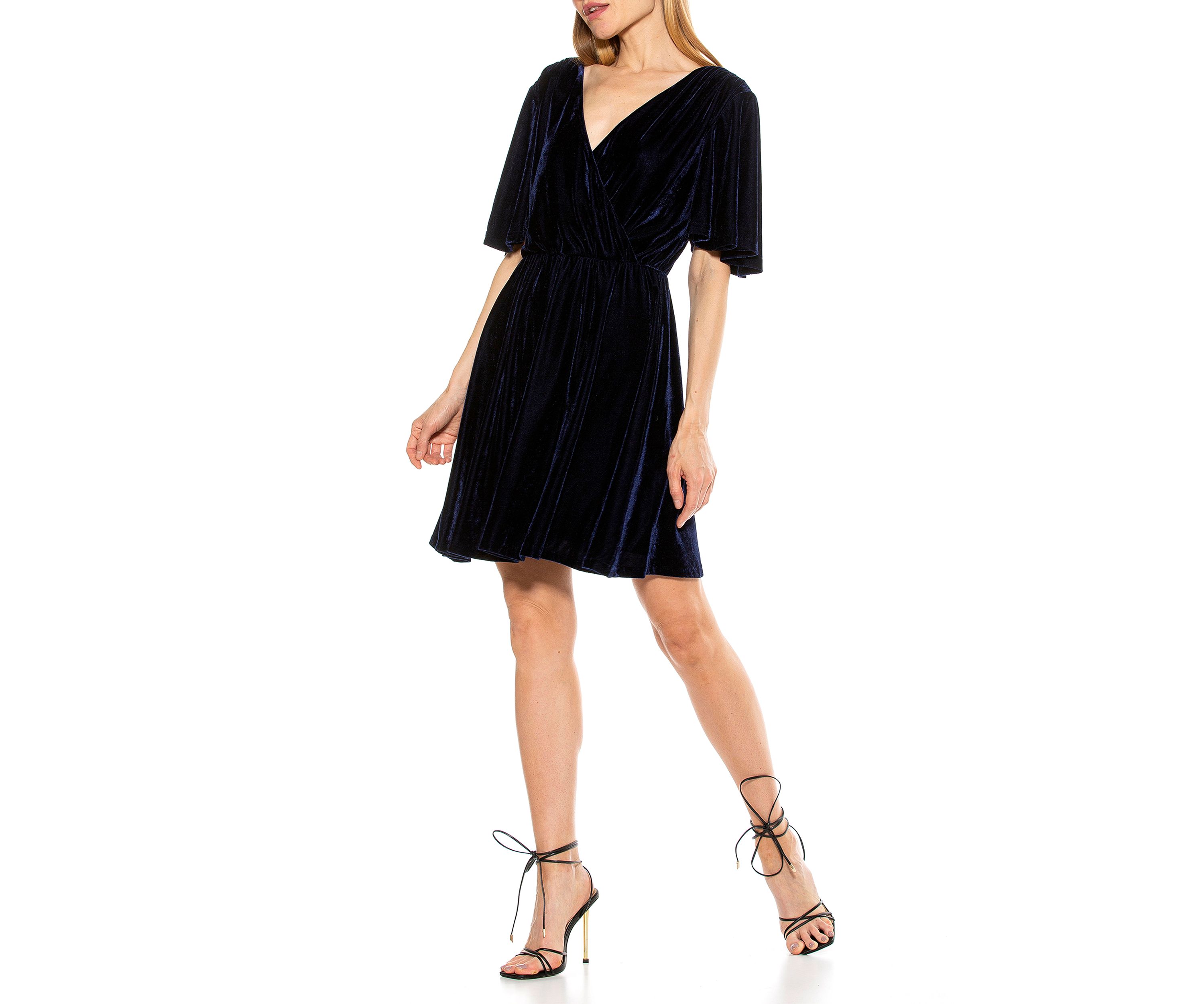 Oakless Velvet Fit And Flare Dress