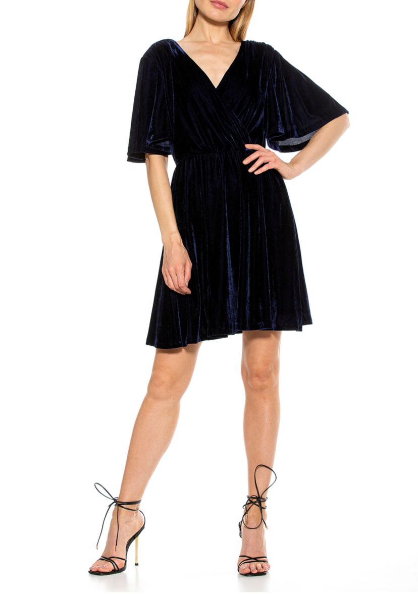Oakless Velvet Fit And Flare Dress