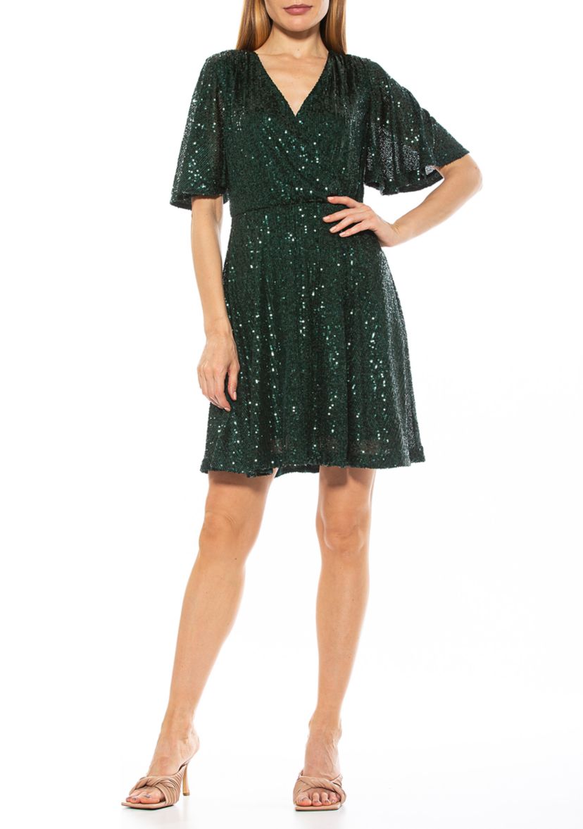 Oakless Sequin Fit And Flare Dress
