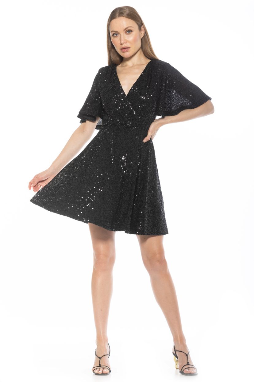 Oakless Sequin Fit And Flare Dress