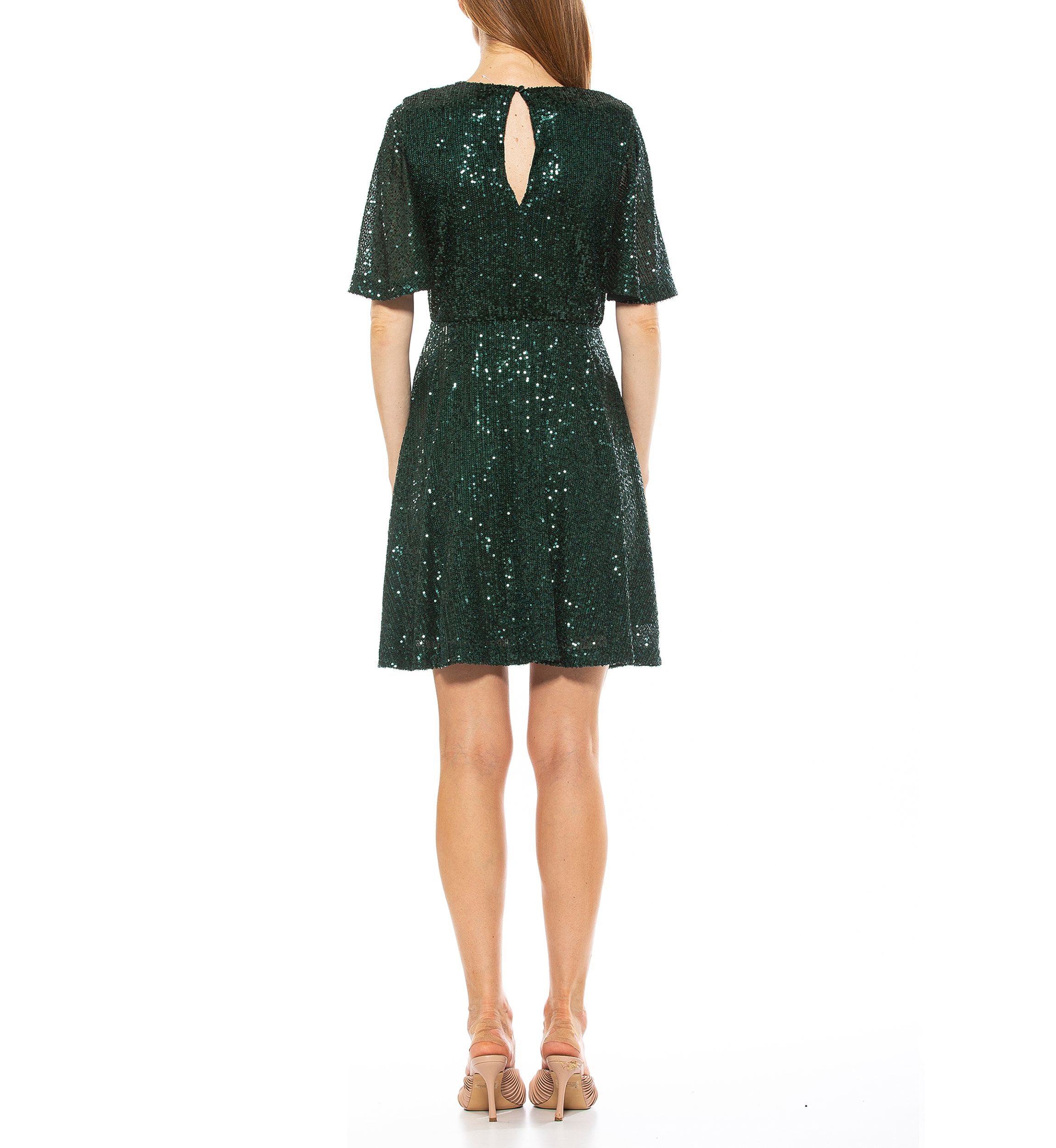 Oakless Sequin Fit And Flare Dress