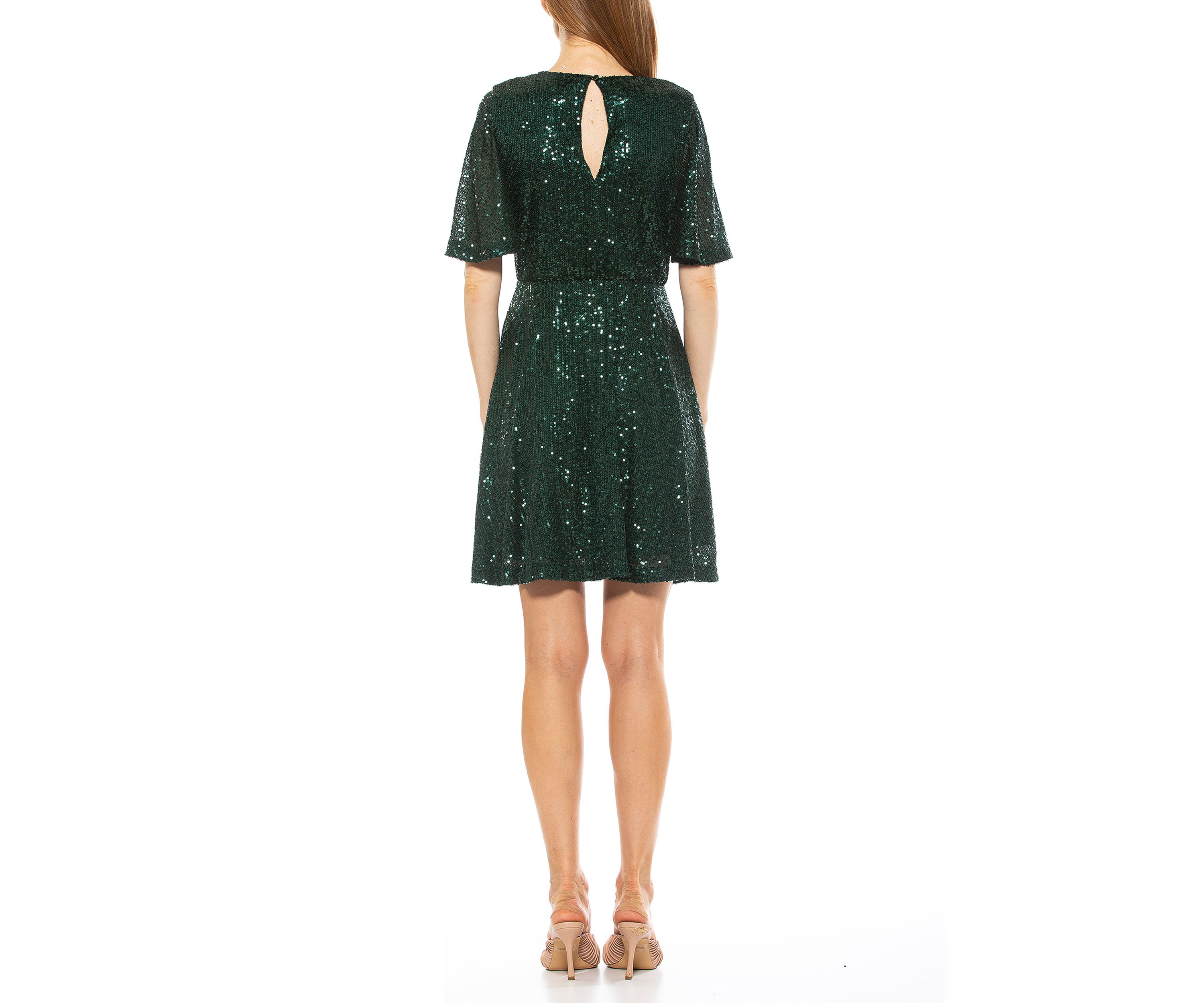 Oakless Sequin Fit And Flare Dress