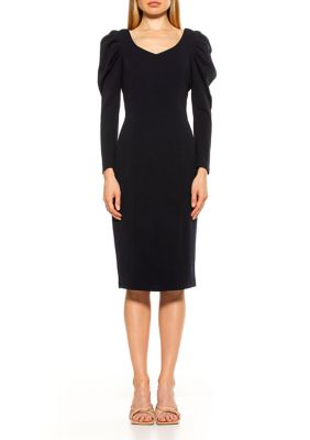 Women's Puff Sleeve Sheath Dress