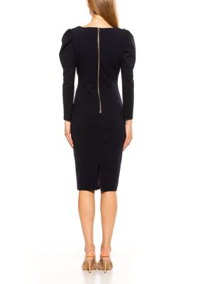 Women's Puff Sleeve Sheath Dress