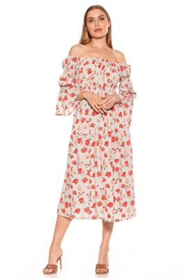 Rey Off The Shoulder Midi Dress