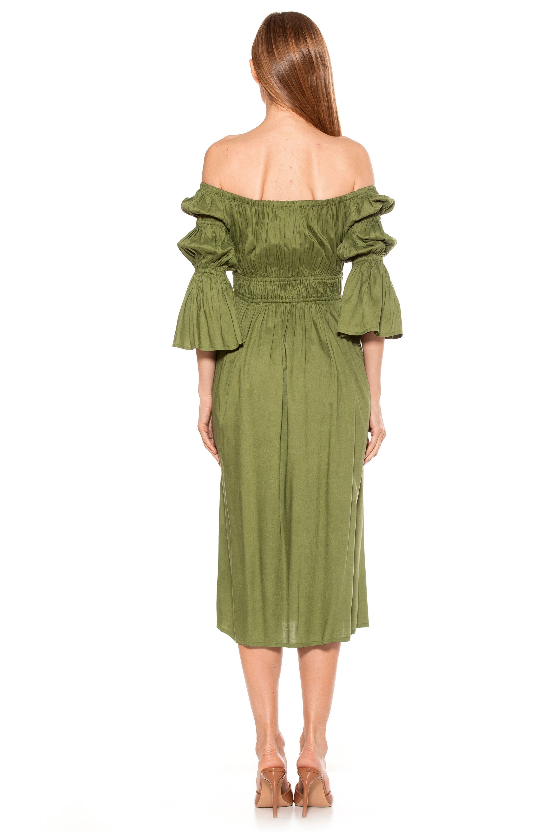Rey Off The Shoulder Midi Dress