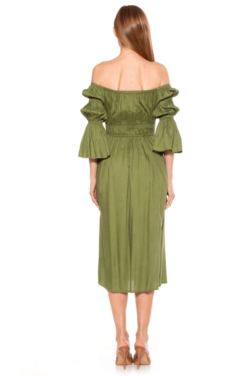 Rey Off The Shoulder Midi Dress