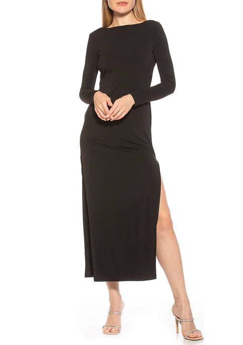 Alexia Admor Womens Lexy Long Sleeve Maxi Dress