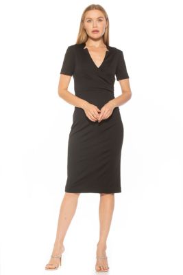 Zoey Surplice Midi Sheath