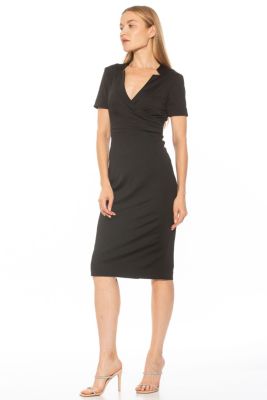 Zoey Surplice Midi Sheath