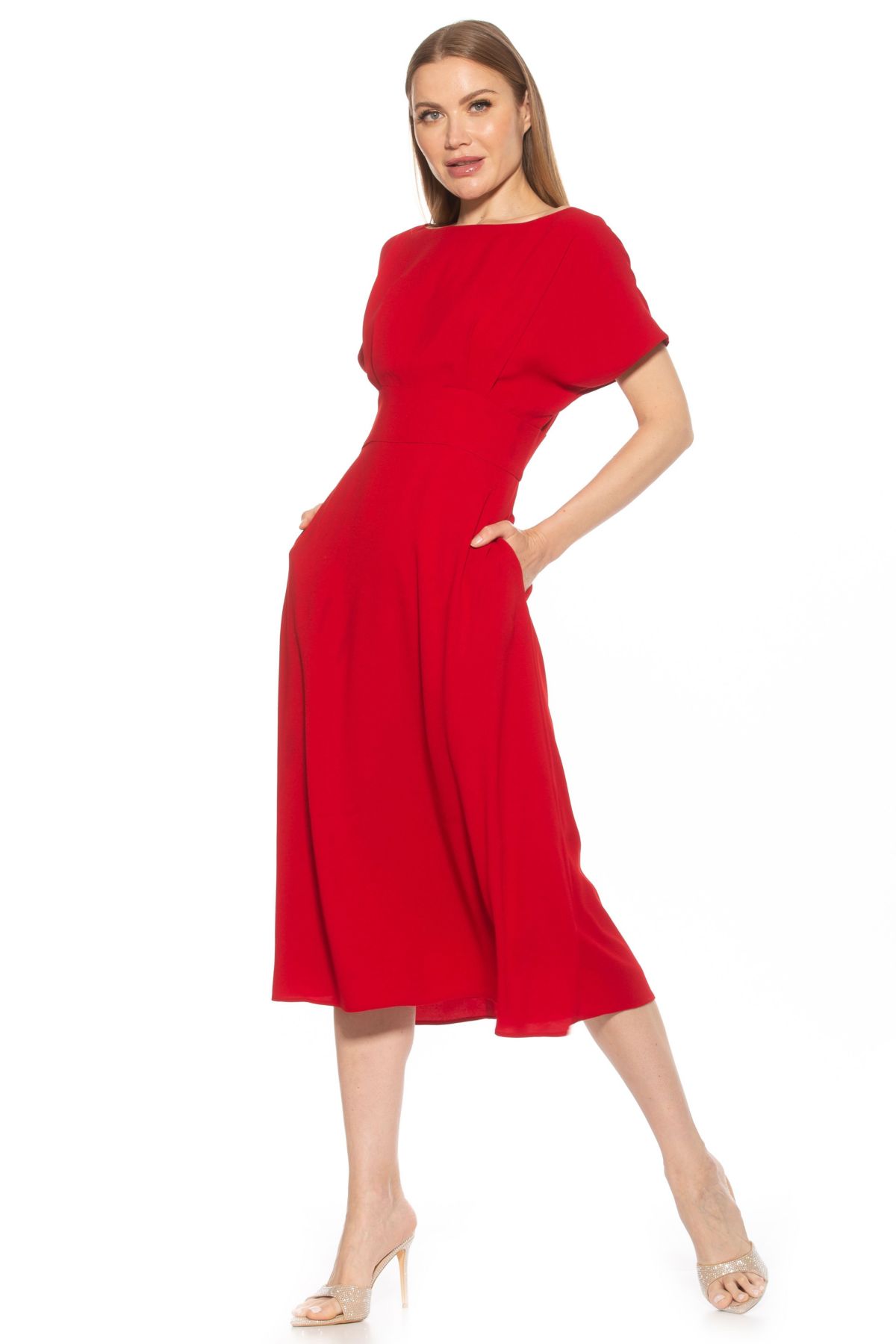 Lottie Dolman Midi Fit And Flare Dress