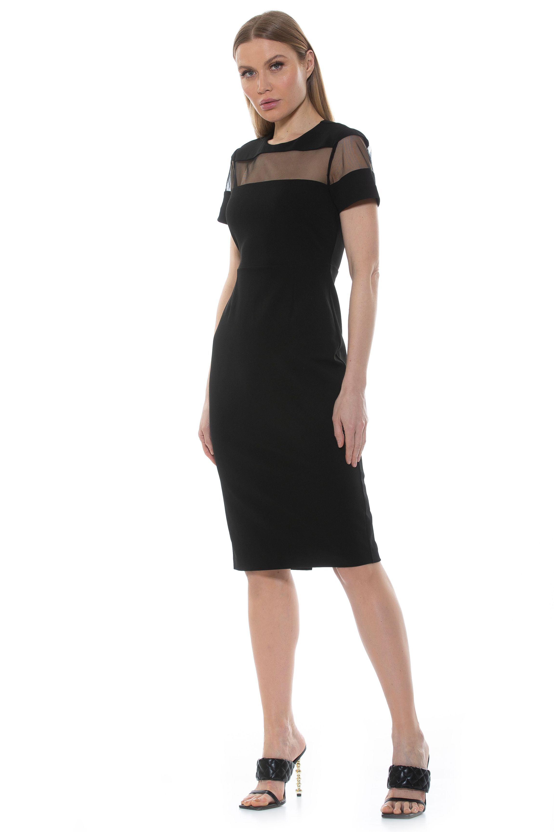 Everleigh Illusion Neck Midi Dress