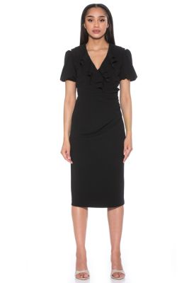 Alexis Ruffle Collar Sheath Dress