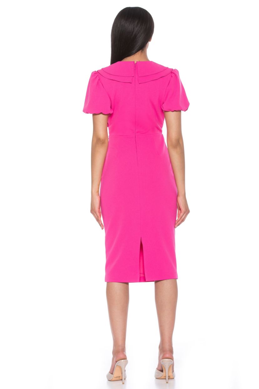 Alexis Ruffle Collar Sheath Dress