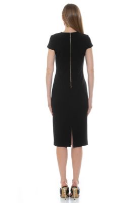 Janine Crewneck Midi Sheath Dress