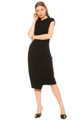 Yoon Draped Faux Surplice Sheath Dress