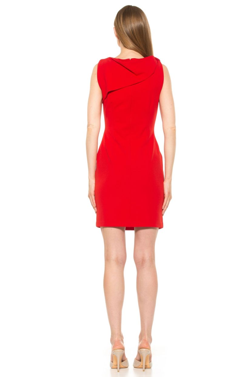 Larisa Foldover Boatneck Sheath Dress