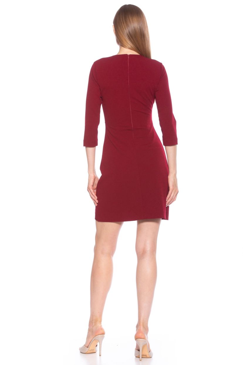 Cristal Crewneck Pleated Dress