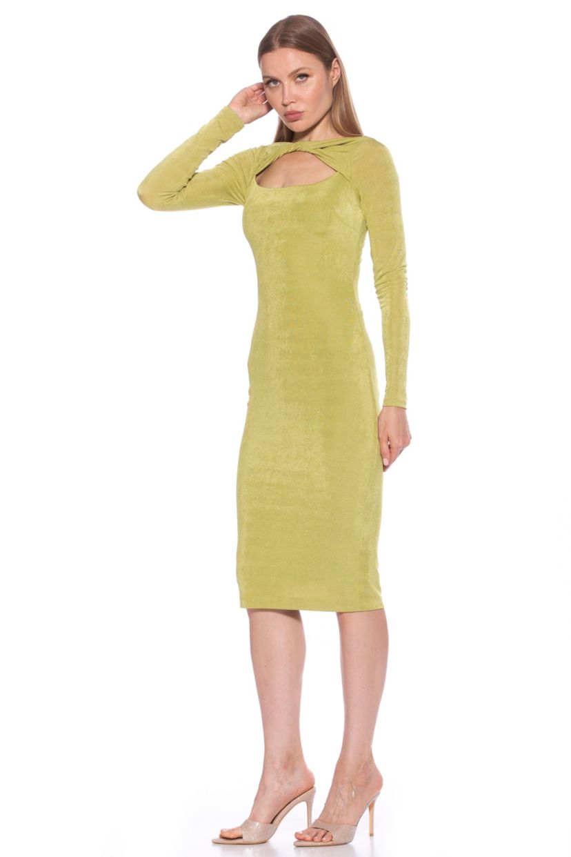 Tanya Twist Front Cutout Midi Dress