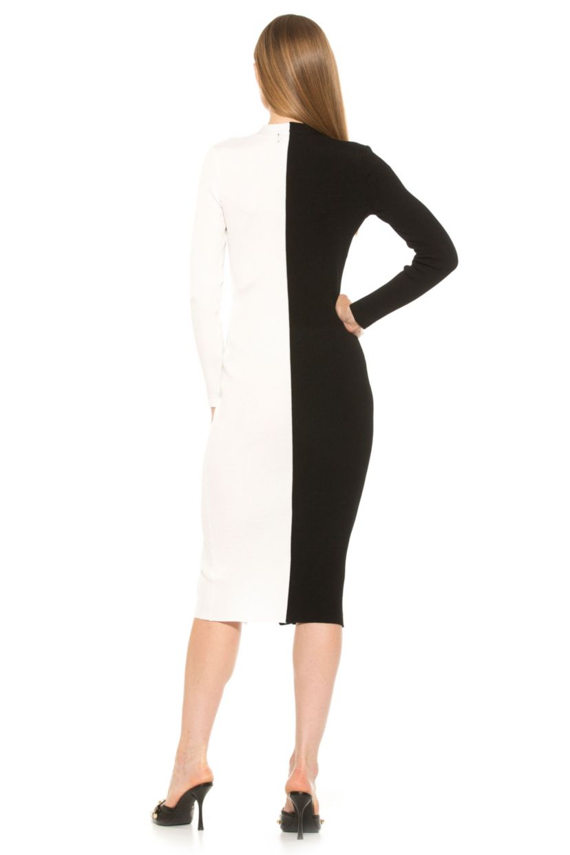 Gemini V Neck Button Down Knit Dress