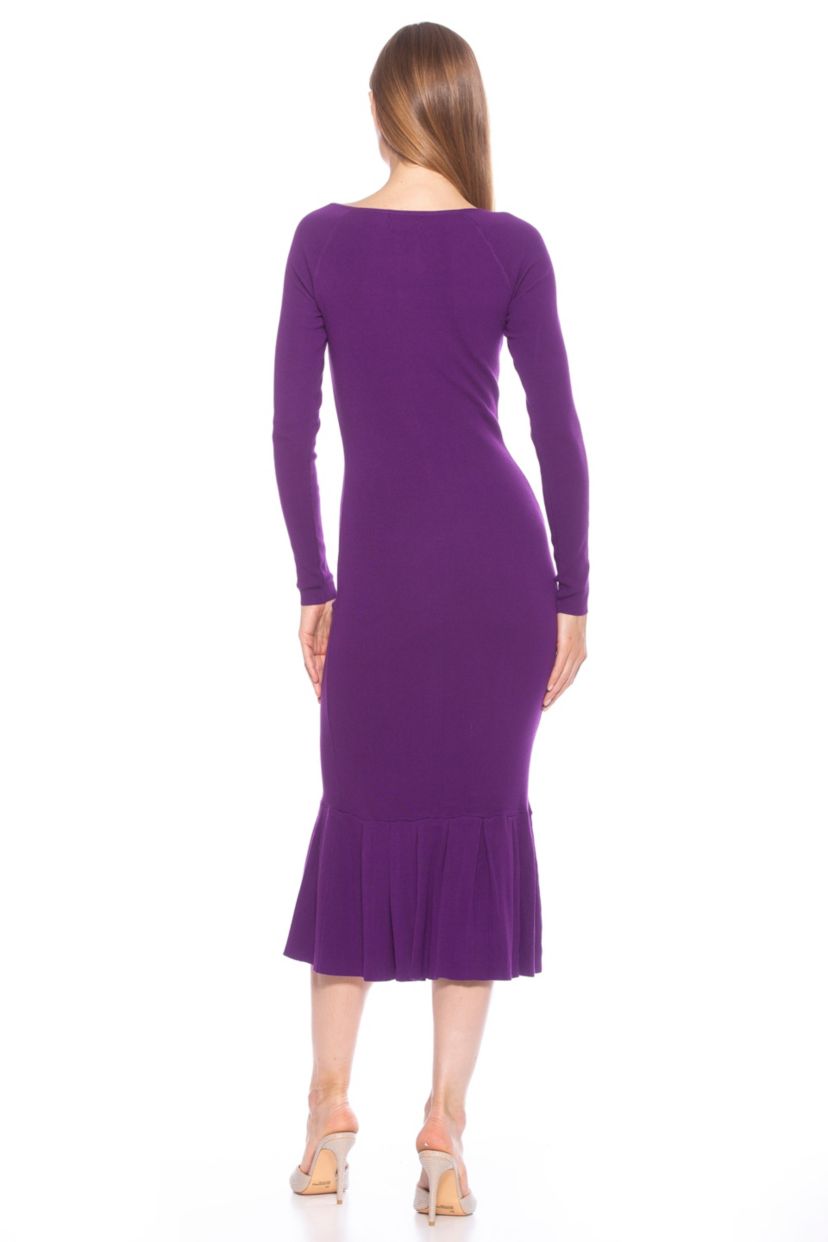 Reese Square Neck Knit Midi Dress