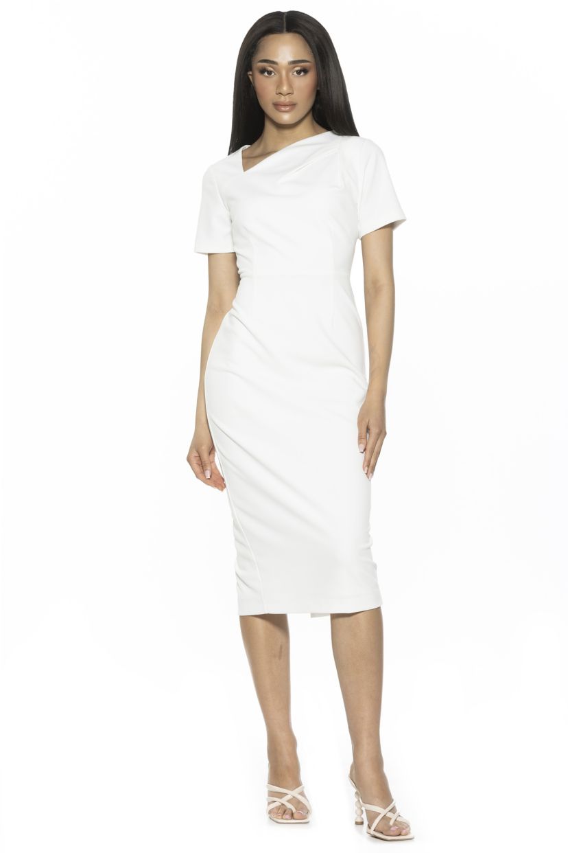 Angelica Asymmetric Sheath Dress