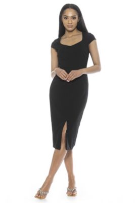 Gia Sweetheart Front Slit Dress