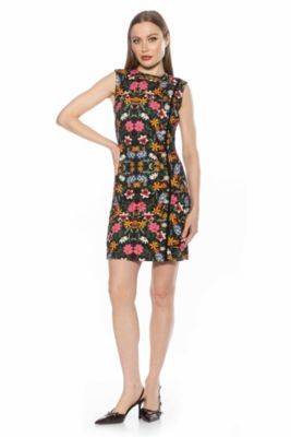 Alexia Admor Armani Crewneck Button Down Shift Dress | Belk