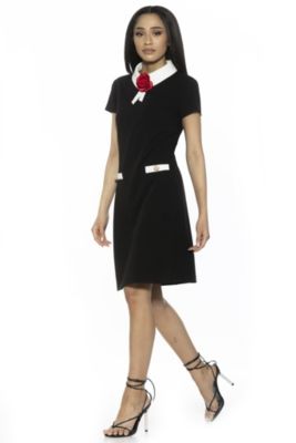 Sandra Collared Cap Sleeve Shift Dress