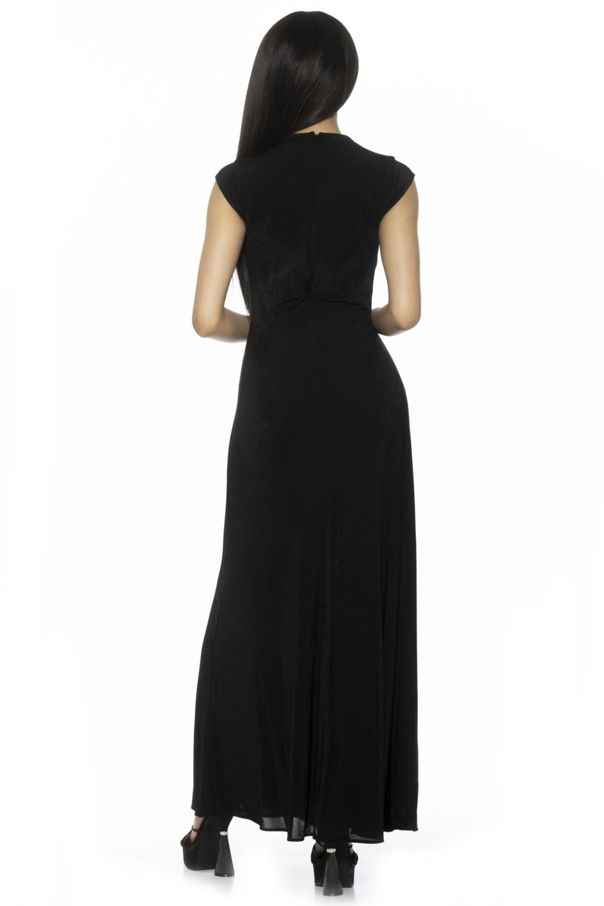 Nalani Mockneck Sleeveless Maxi Dress