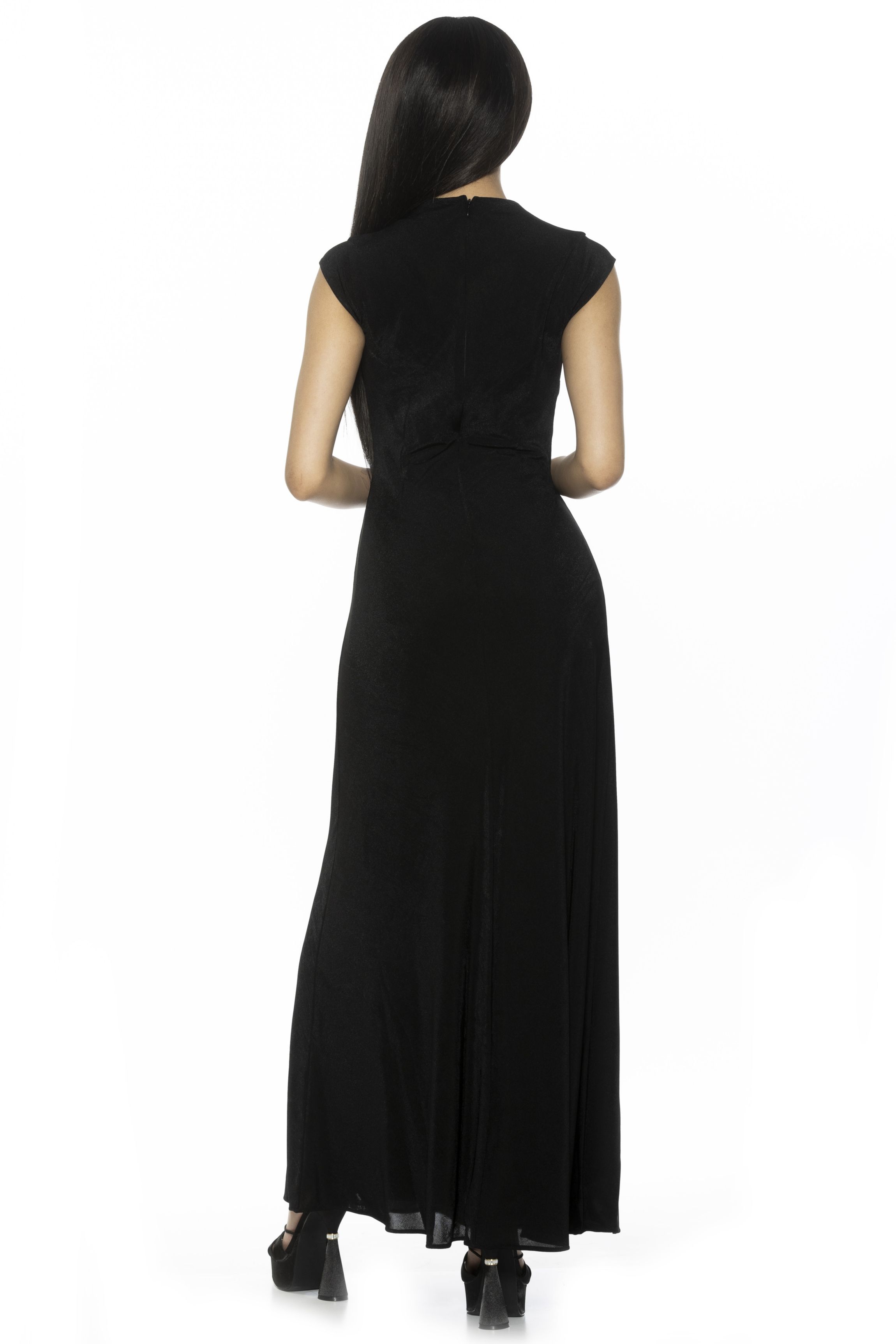 Nalani Mockneck Sleeveless Maxi Dress
