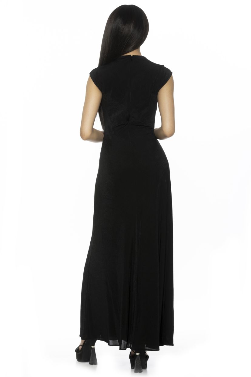 Nalani Mockneck Sleeveless Maxi Dress
