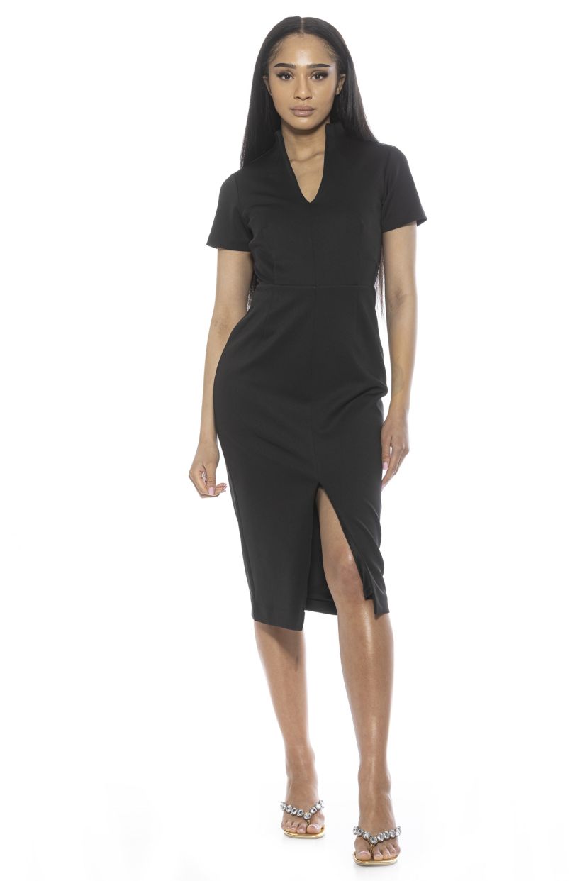 Acadia U Neck Midi Dress