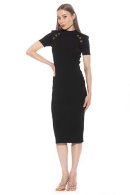 Adara Mock Neck Knit Midi Dress