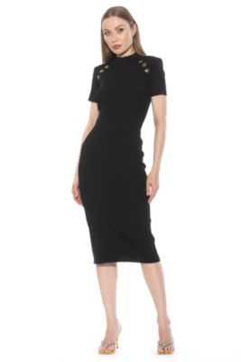 Adara Mock Neck Knit Midi Dress