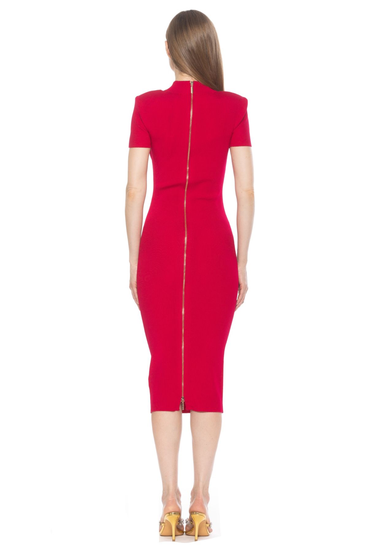 Adara Mock Neck Knit Midi Dress