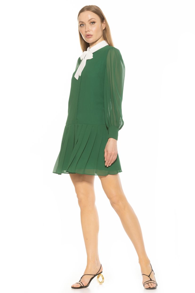 Glennis Collared Bow Tie Shift Dress