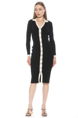 Cordelia Collared Midi Knit Dress