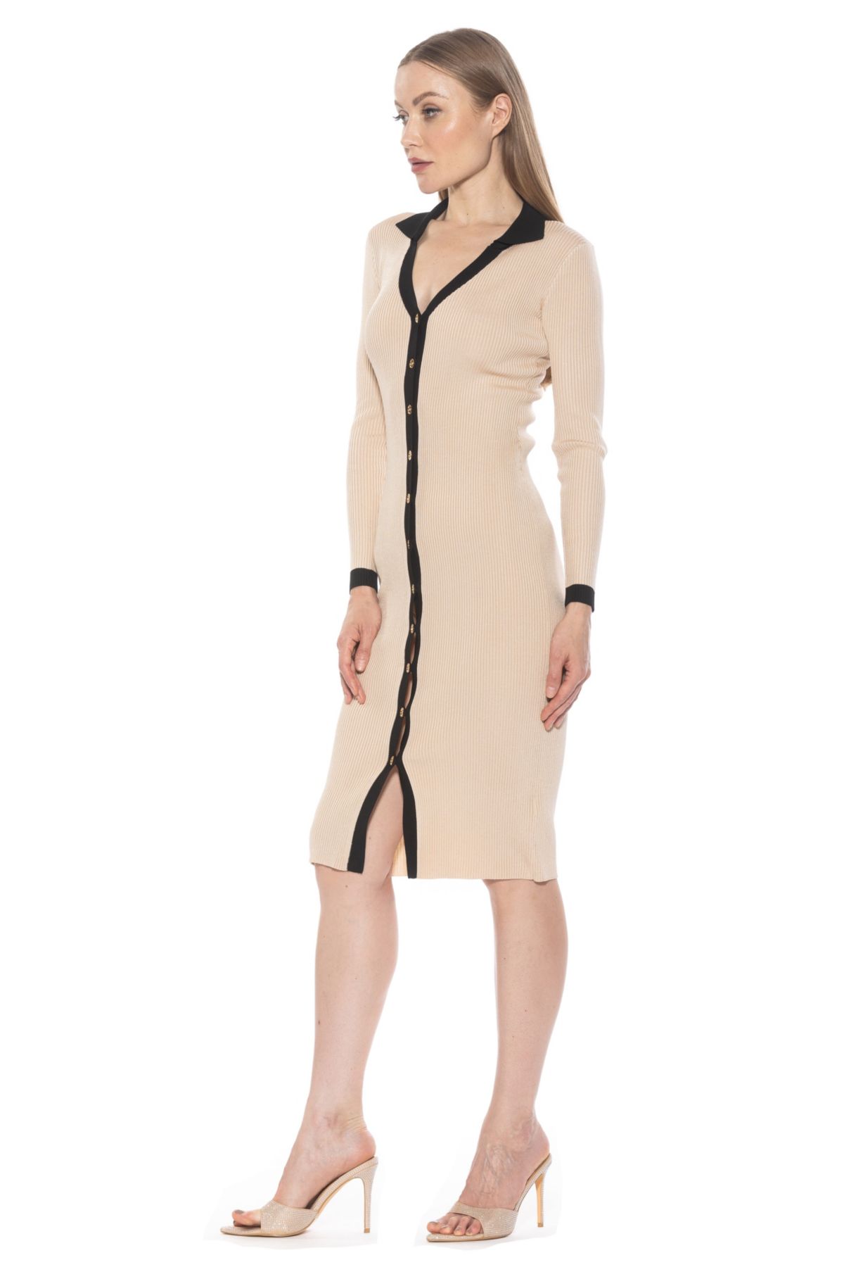 Cordelia Collared Midi Knit Dress