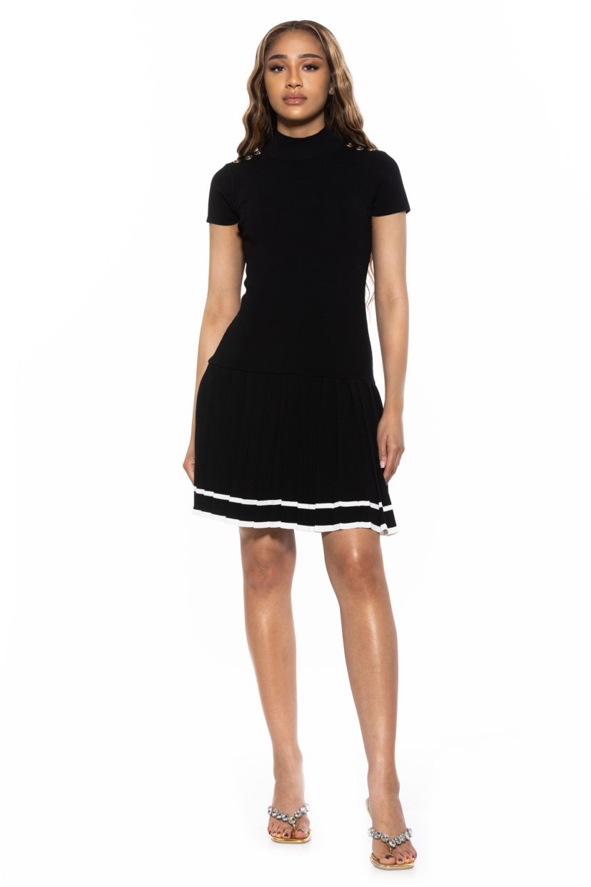 Devika Mockneck Knit Dress