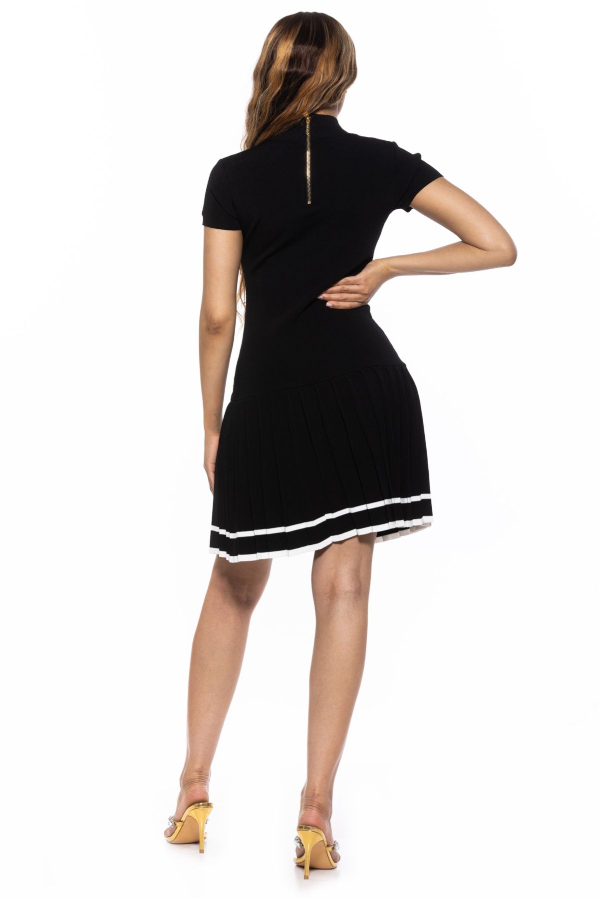 Devika Mockneck Knit Dress
