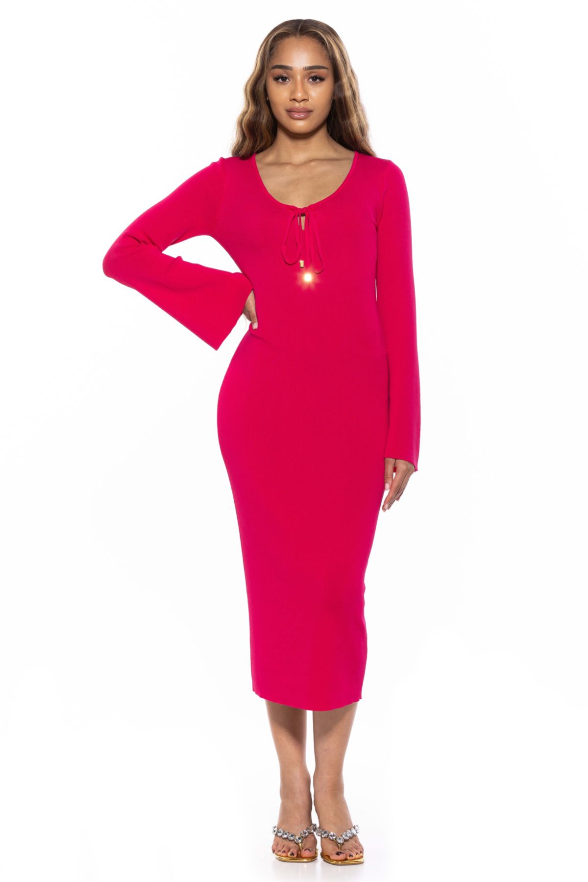 Akari Midi Knit Dress