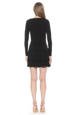 Pluto Crewneck Ruffle Skirt Dress