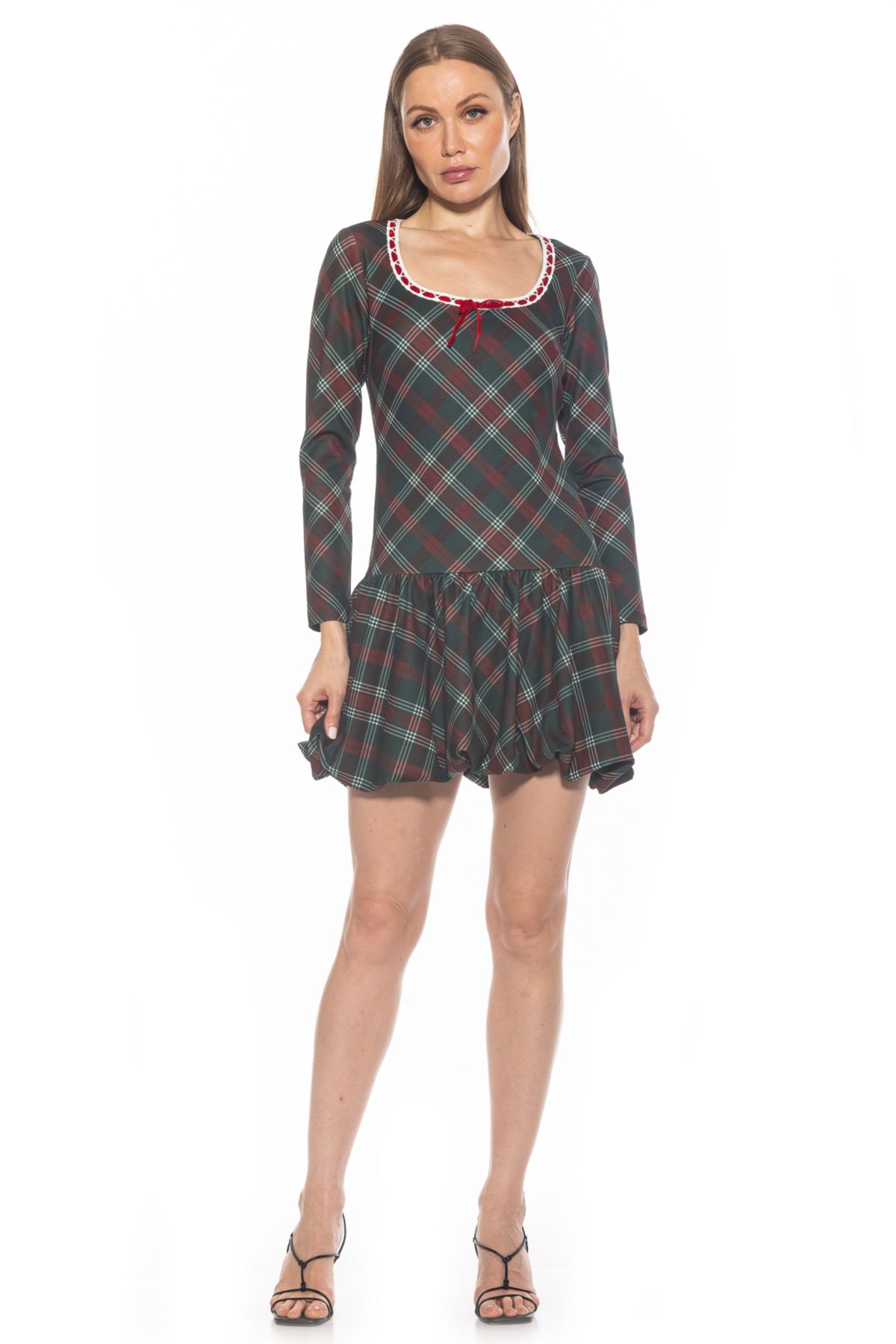Rach Plaid Scoopneck Dress