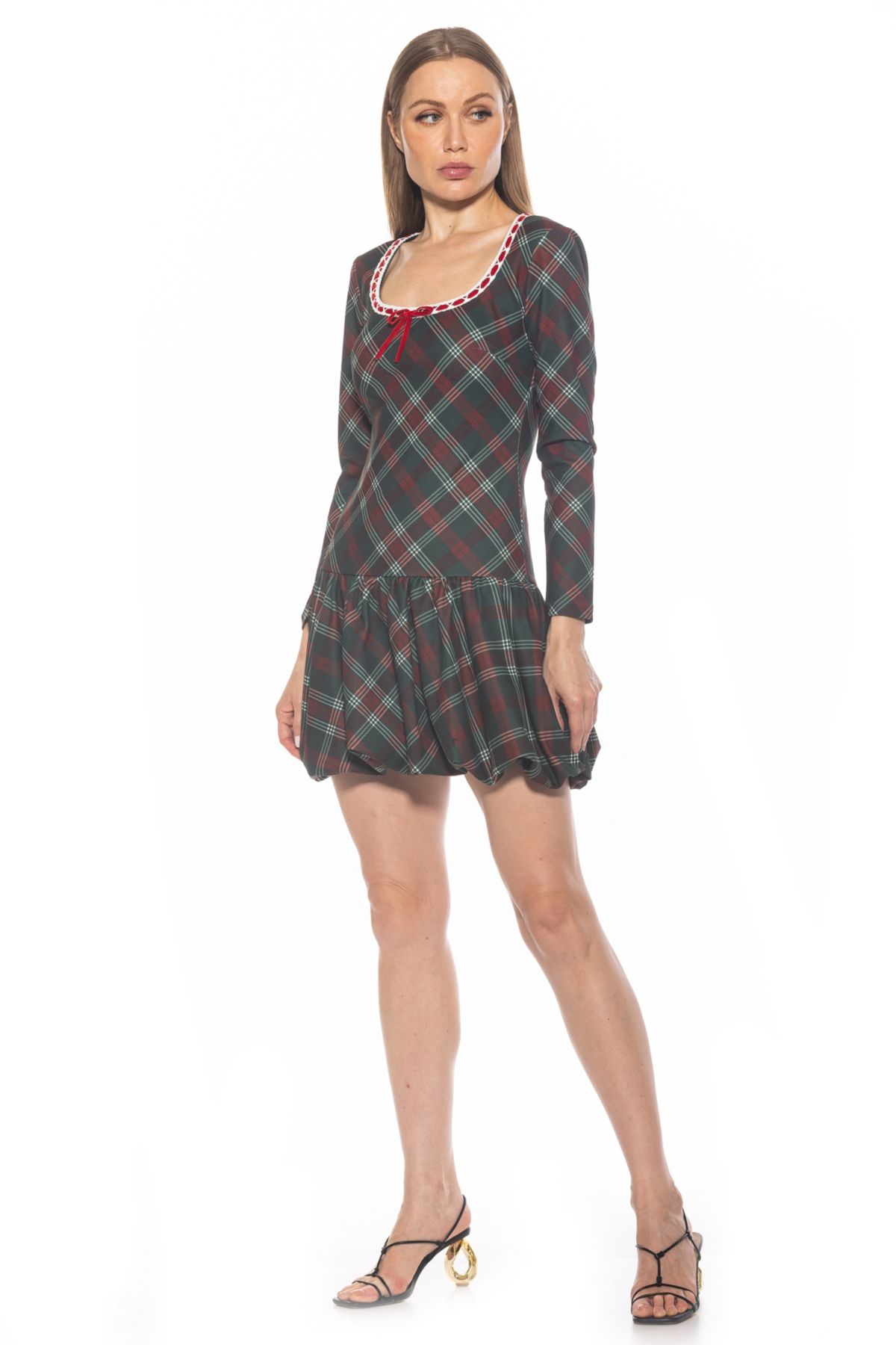 Rach Plaid Scoopneck Dress
