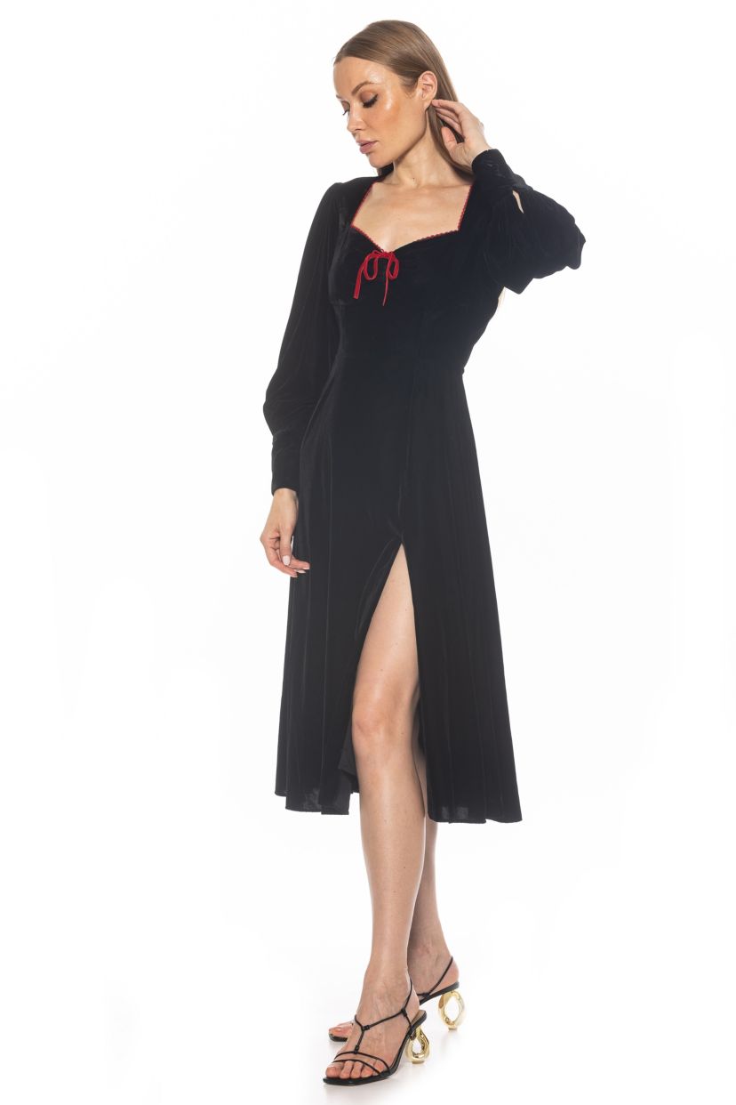 Willa Bubble Sleeve Fit And Flare Dress