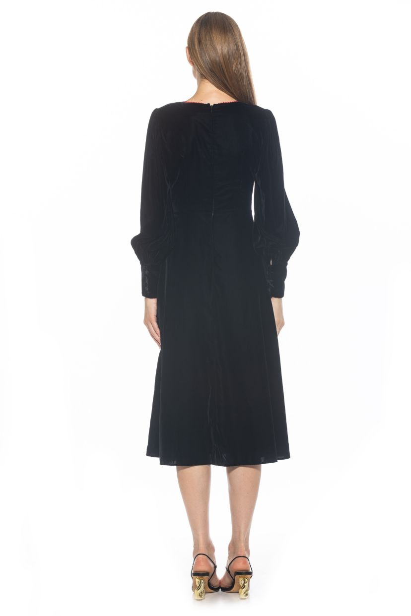 Willa Bubble Sleeve Fit And Flare Dress