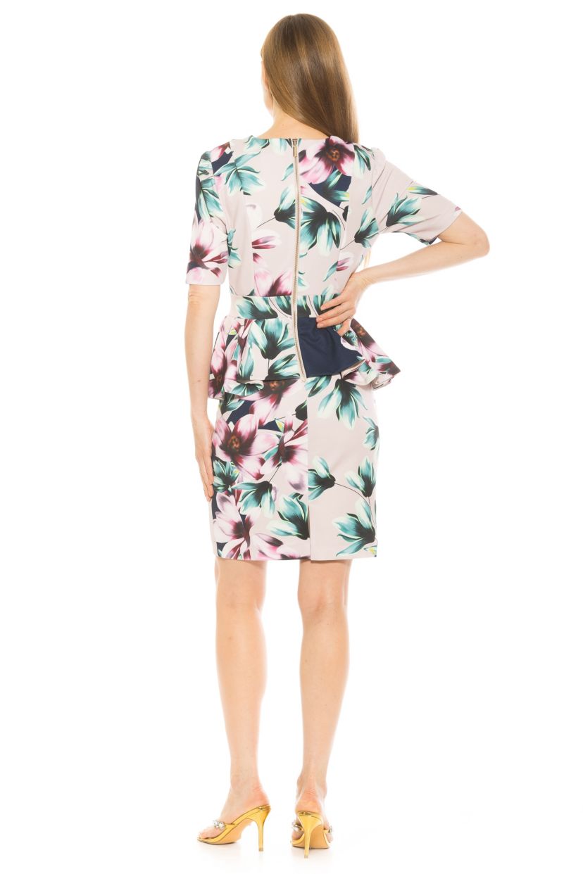 Atlas V Neck Midi Sheath Dress