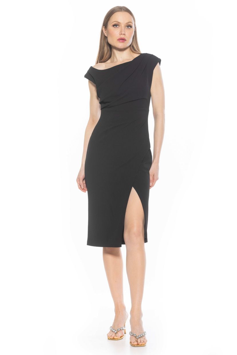 Lavender One Shoulder Draped Dress